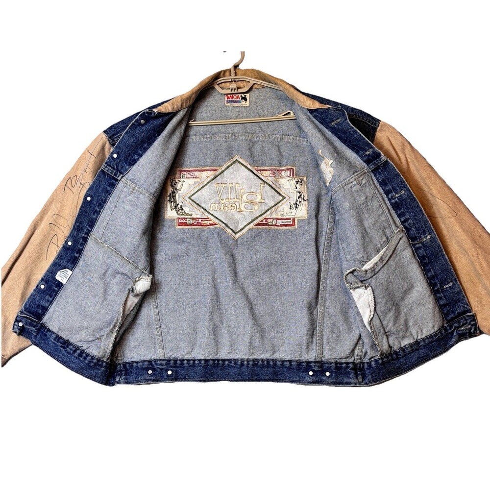Whoa Apparel Jean Jacket Singer Billy Dean Autographed Tour jacket   Men’s L - Picture 8 of 16